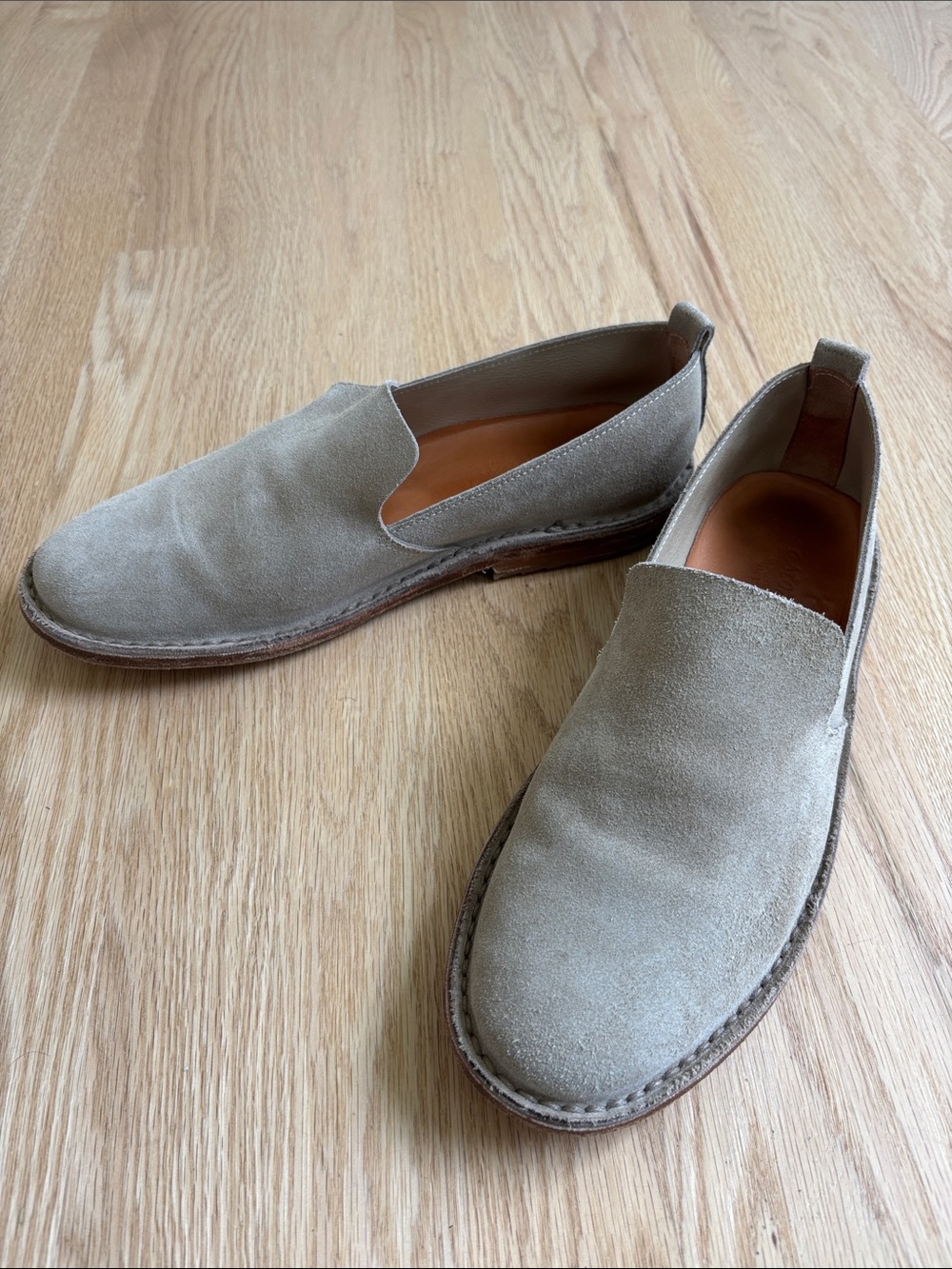 Astorflex Men's Slip-On Suede Loafers in Light Taupe - Size 40